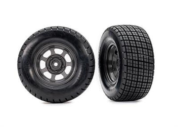 Traxxas - TRX10474 - Tires & Wheels Hoosier / Dirt Oval 4WD/2WD Front (2)