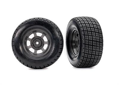 Traxxas - TRX10474 - Tires & Wheels Hoosier / Dirt Oval 4WD/2WD Front (2)