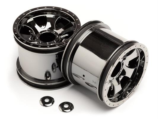 Warlock Wheel Black Chrome (2.2In/2Pcs)