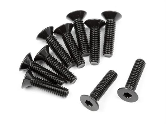 HPI - HP107375 - Flat Head Screw M2.5X10Mm (Hex Socket/10Pcs)