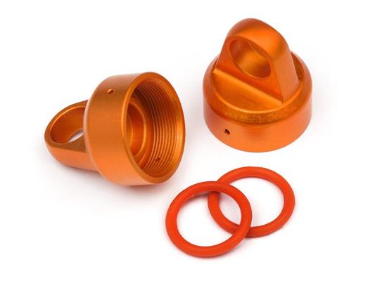 HPI - HP108070 - Aluminum Top Shock Cap (Orange/2Pcs)