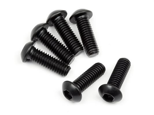 HPI - HP108709 - Button Head Screw M6X18Mm (Hex Socket) (6Pcs)