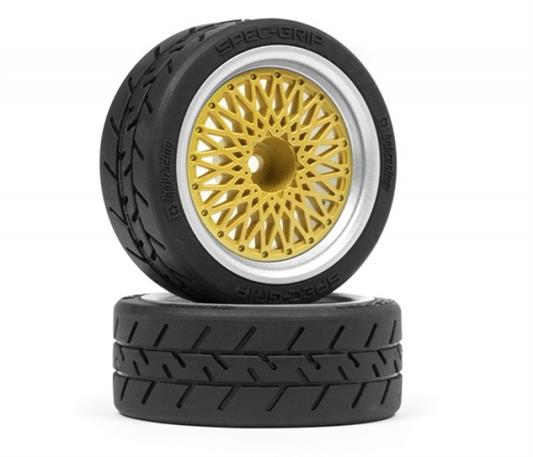 HPI - HP120266 - BBS RS Wheels Silver/Gold 26mm (6mm Offset)