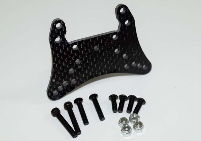 Absima - 1330230 - Carbon Front Shock Tower AB2.8 BL