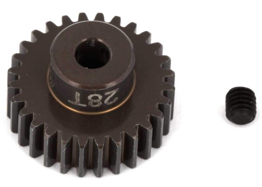 28T Alu Motortandhjul i 48 Pitch - 3mm aksel