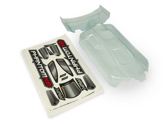 Maverick - MV150089 - CLEAR LEXAN PHANTOM XB BODY & WING - W/ DECAL