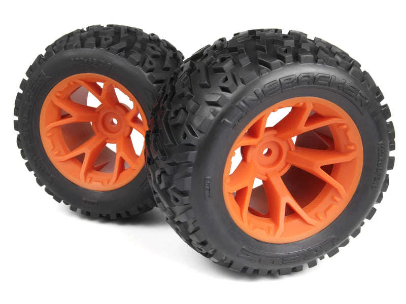 Maverick - MV150681 - Mounted Linebacker Tire on MT Wheel (Orange/2pcs)