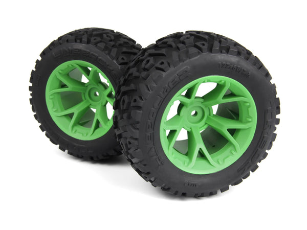 Maverick - MV150682 - Mounted Linebacker Tire on MT Wheel (Green/2pcs)