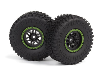 Assembled Wheel & Tyre (Green/2pcs)