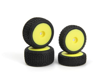Sidebar Buggy Wheel/Tyre Set (Yellow/Front/Rear)
