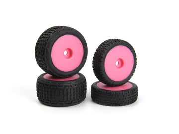 Sidebar Buggy Wheel/Tyre Set (Pink/Front/Rear)