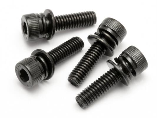 Cap Head Screw M4X15Mm With Washer (4Pcs)