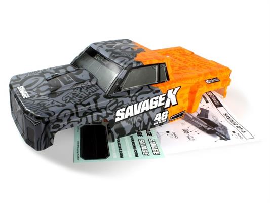 HPI - HP160104 - GT-6 Sportcab Painted Truck Body (Grey/Orange)