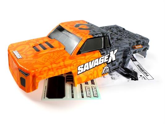 HPI - HP160105 - GT-6 Sportcab Painted Truck Body (Orange/Grey)