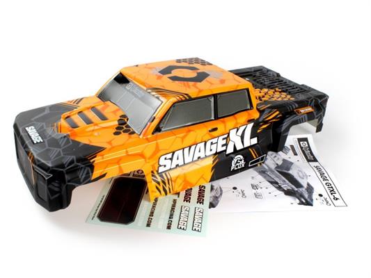 HPI - HP160106 - GTXL-6 Kingcab Painted Truck Body (Black/Orange)