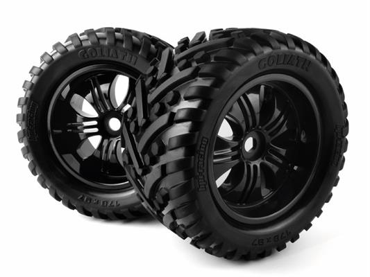 HPI - 160507 - Goliath tires on 4.5" rims with 17mm hex - 2 pcs