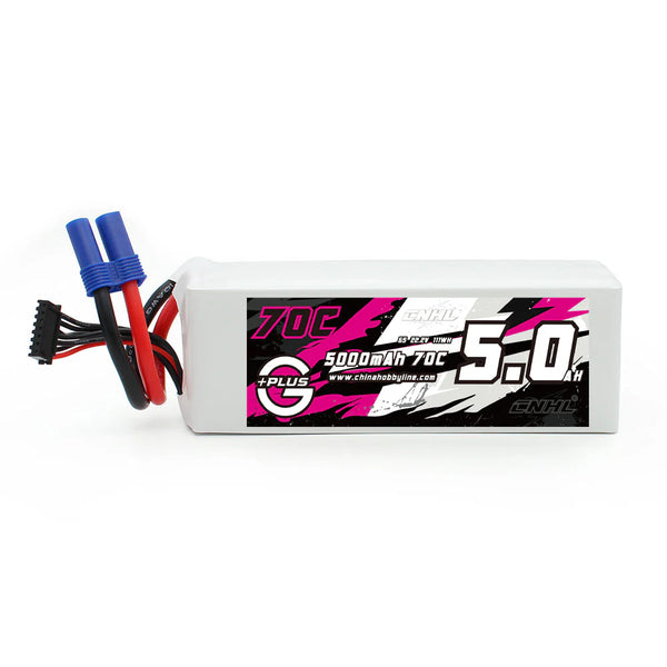 CNHL - 22.2V Lipo batteri med 5000 mAh, 70C i Sofcase med EC5 stik