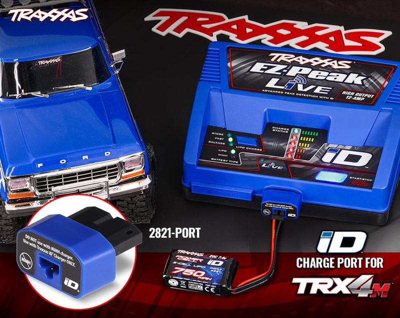 Traxxas - TRX2821-PORT - TRX-4M ID charging port, 2-amp (for charging