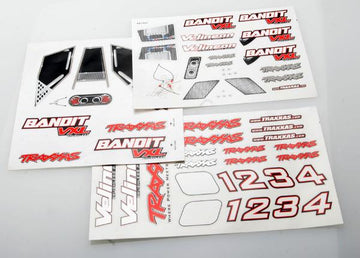 Traxxas - TRX2413R - DECAL SHEETS, BANDIT VXL