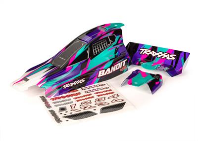 Traxxas - TRX2436T - Body, Bandit® VXL, purple/ wing (painted, decals applied)