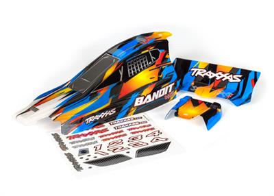 Traxxas - TRX2436X - Body, Bandit® VXL, blue/ wing (painted, decals applied)