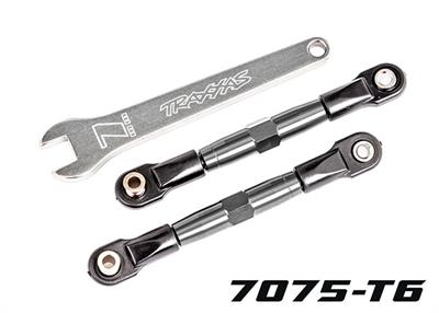 Traxxas - TRX2444A - Camber links, front (TUBES charcoal gray-anodized, 7075-T6 aluminum, stronger than titanium) (2) (assembled with rod ends and ho
