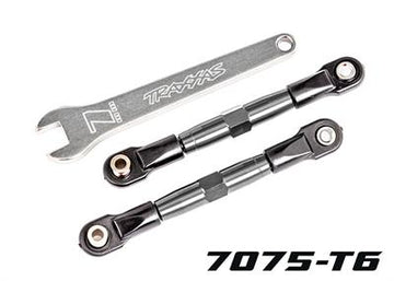 Traxxas - TRX2444A - Camber links, front (TUBES charcoal gray-anodized, 7075-T6 aluminum, stronger than titanium) (2) (assembled with rod ends and ho