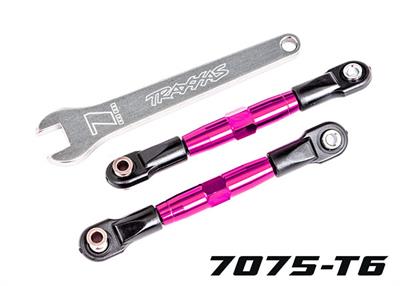 Traxxas - TRX2444P - Camber links, front (TUBES pink-anodized, 7075-T6 aluminum, stronger than titanium) (2) (assembled with rod ends and hollow ball