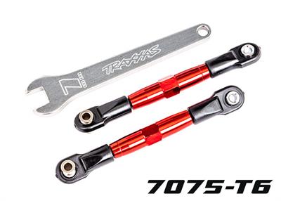 Traxxas - TRX2444R - Camber links, front (TUBES red-anodized, 7075-T6 aluminum, stronger than titanium) (2) (assembled with rod ends and hollow balls