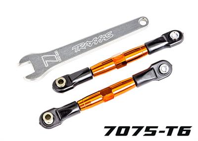 Traxxas - TRX2444T - Camber links, front (TUBES orange-anodized, 7075-T6 aluminum, stronger than titanium) (2) (assembled with rod ends and hollow ba