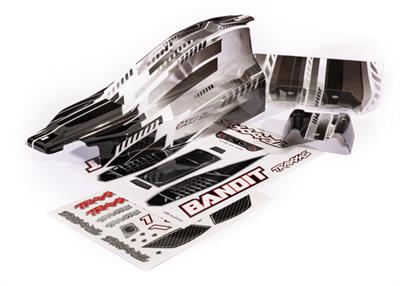 Traxxas - TRX2450L - Body, Bandit®, ProGraphix®/ wing (graphics are printed, requires paint & final color application)/ decal sheet