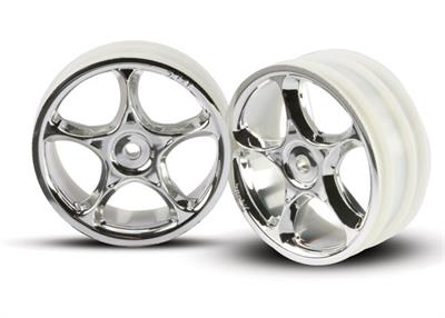 Traxxas - TRX2473 - Wheels, Tracer 2.2" (chrome) (2) (Bandit front)