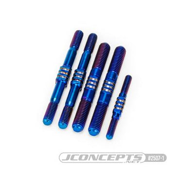 JConcepts - 2507-1 - RC8B4 | RC8B4e Fin Titanium Turnbuckle Set - Blue, 5pc.