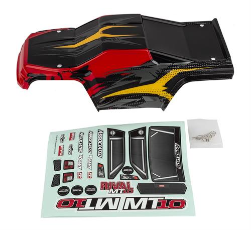 Team Associated - AE25830 - RIVAL MT10 Body V2, red/yellow