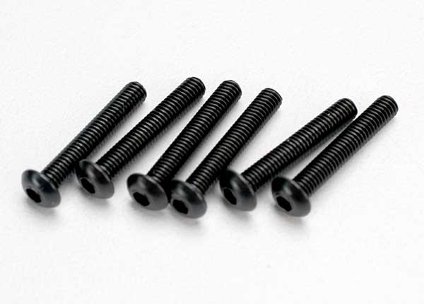 Traxxas - TRX2583 - Screws, 3x18 button-head machine (hex drive) (6)