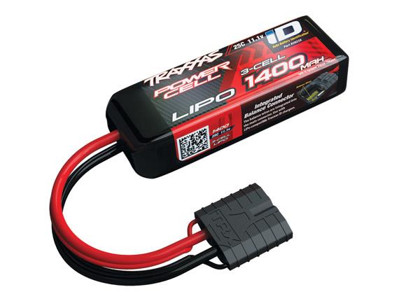 Traxxas - TRX2823X - 11,1V Lipo batteri med 1400 mAh, 25C, Softcase og Traxxas ID stik