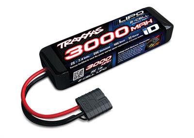 Traxxas - TRX2827x - 7,4V Lipo batteri med 3000 mAh, 20C, Softcase og Traxxas ID stik
