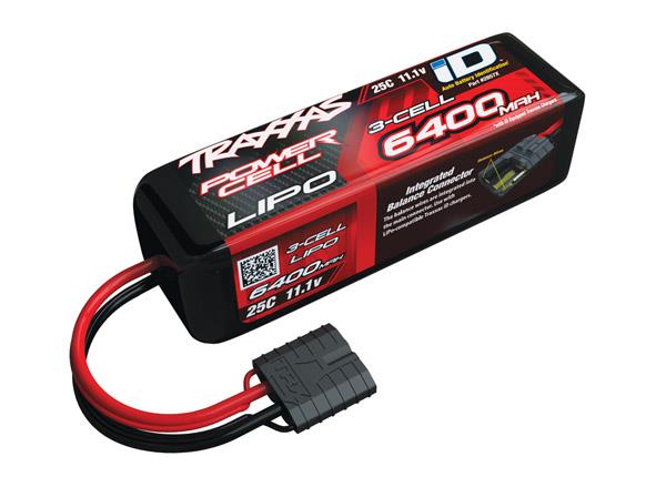 Traxxas - TRX2857x - 11,1V Lipo batteri med 6400 mAh, 25C i Softcase med Traxxas ID stik