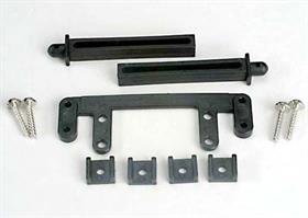 Rear body mount base/ rear body mounting posts (2)/rear body mounting clamps (4)/ screws