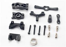 Traxxas - TRX7043 - Steering arm (upper & lower)/ steering link/ servo horn/ servo saver/ servo saver spring/