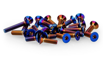 JConcepts - 2996-1 - B6.4 Titanium Top Hat Screw Set, lower (blue) 26 stk