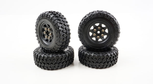Hobby Details - DTSCX24-34 - 1.0" Crawler dæk på fælge til Axial SCX24 - 49x18mm