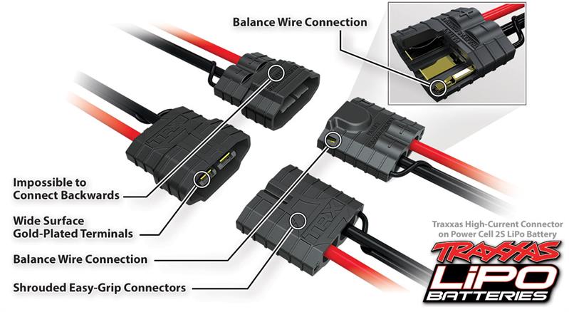 Traxxas - TRX2843x - 7,4V Lipo batteri med 5800 mAh, 25C, Softcase og Traxxas ID stik