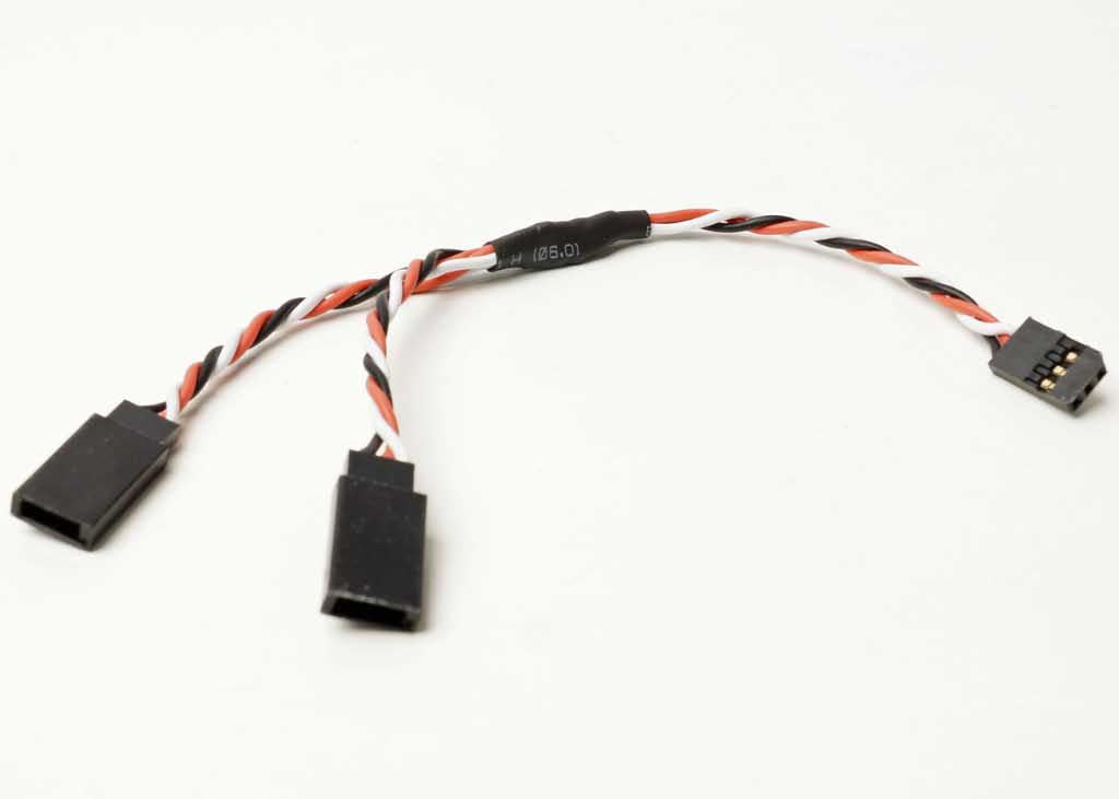 KRWPC260 - 15 cm 22 AWG forlænger Y kabel med futaba stik