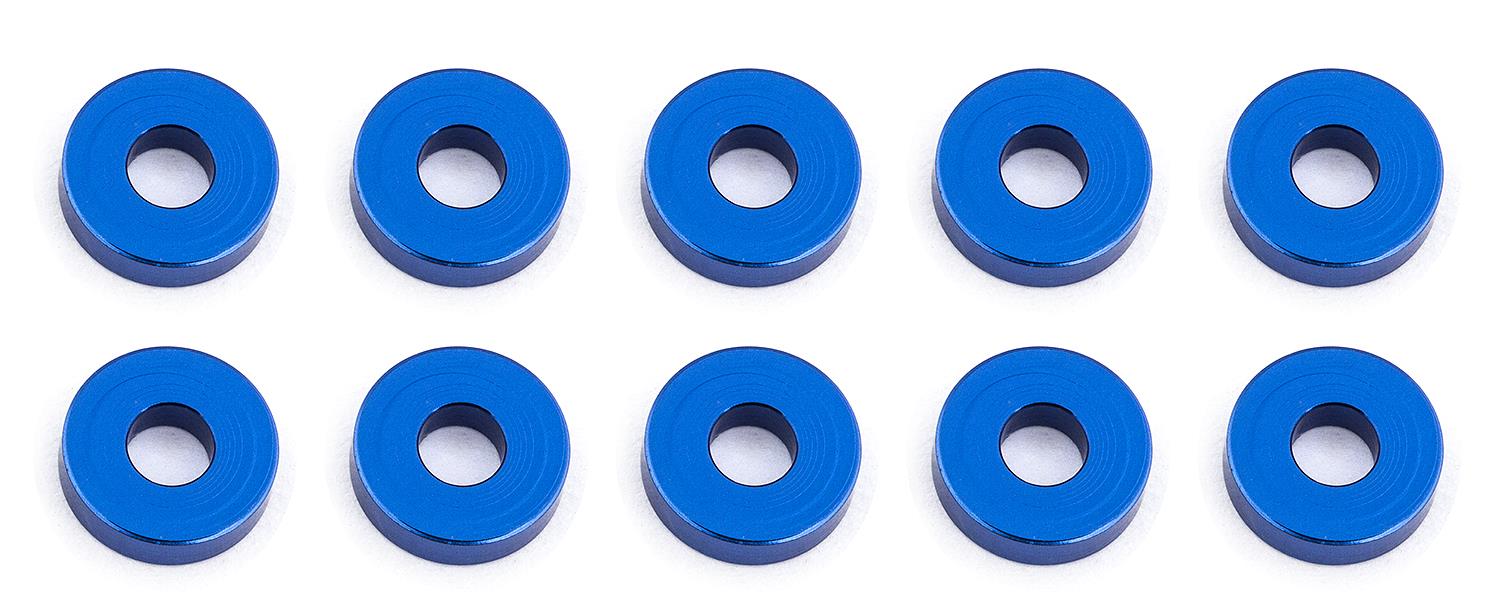 Team Associated - AE31386 - Bulkhead Washers, 7.8x2.0 mm, blue aluminum