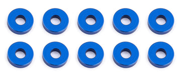 Team Associated - AE31386 - Bulkhead Washers, 7.8x2.0 mm, blue aluminum