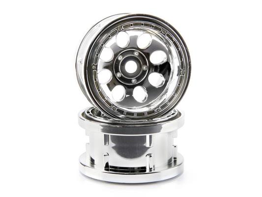 HPI - HP3213 - Rock 8 Bead Lock Wheel Chrome (55X36Mm/2Pcs)