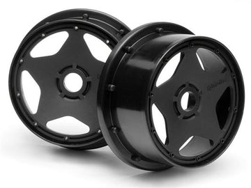Super Star Wheel Black front (120X60Mm/2Pcs)