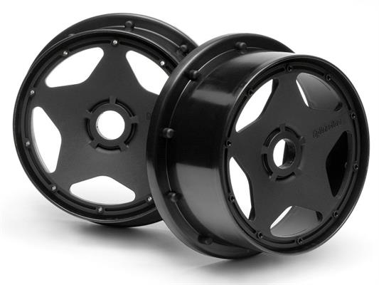 HPI - HP3221 - Super Star Wheel Black front (120X60Mm/2Pcs)