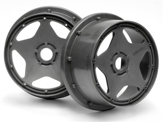 HPI - HP3222 - Super Star Wheel Gunmetal Front (120X60Mm/2Pcs/)